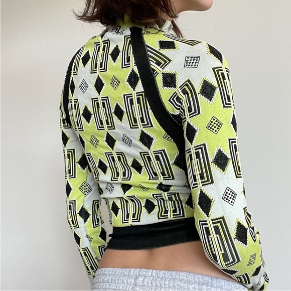 NWOT FP Movement Stars From Mars Long Sleeve Layer- Lime Green Combo - Size XS/S - Picture 2 of 2